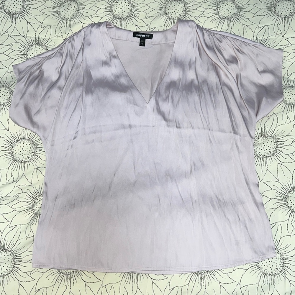 Express Pink Short Sleeve Blouse